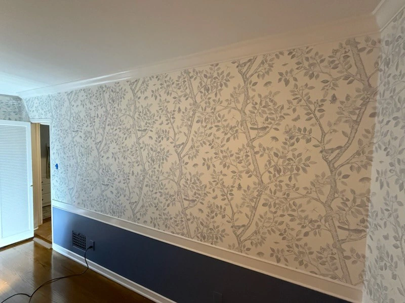 Wallpaper installation project in Vista, CA